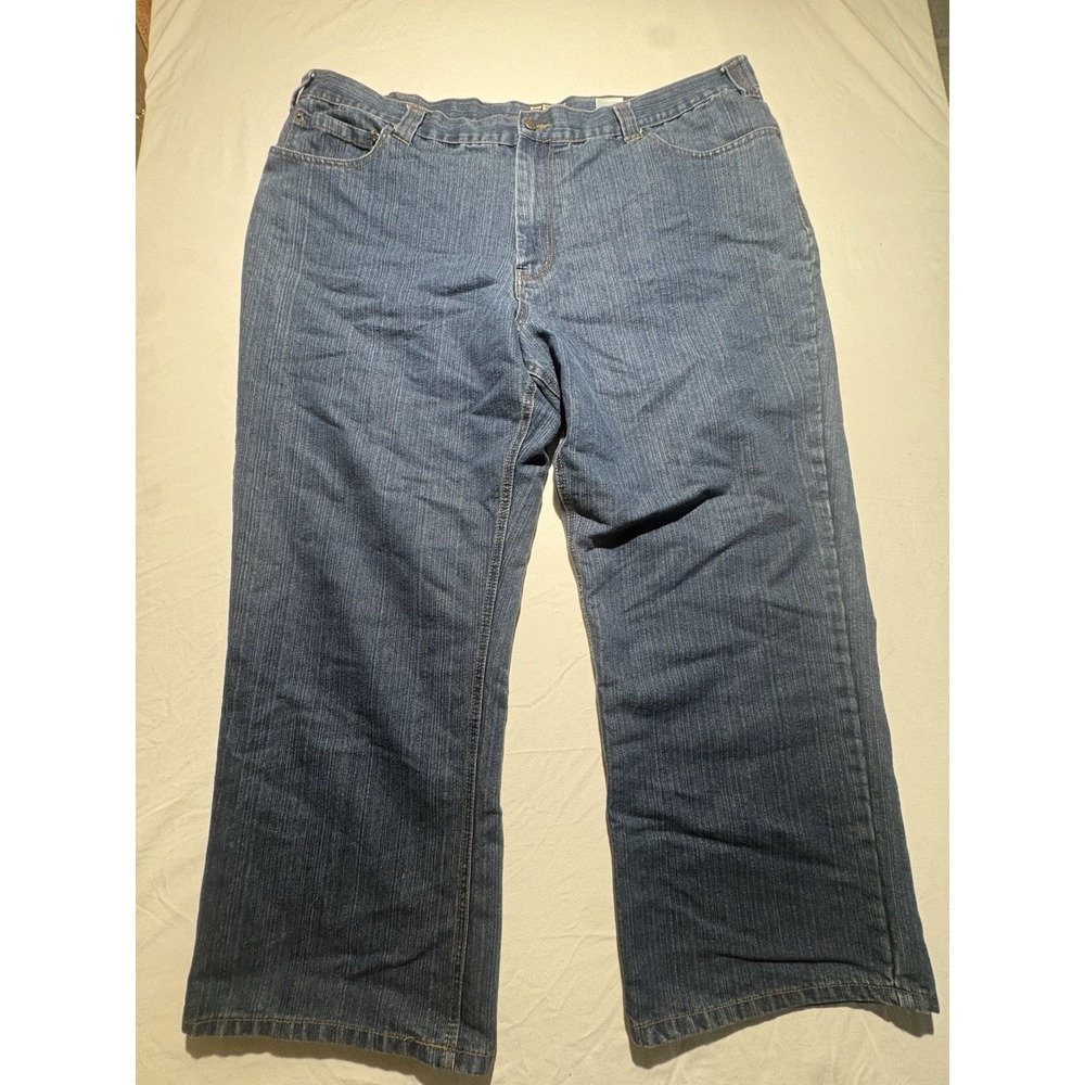 555 Turnpike Relaxed Fit Jeans Mens 42x30 Blue Stretch Denim Dark Wash Pants